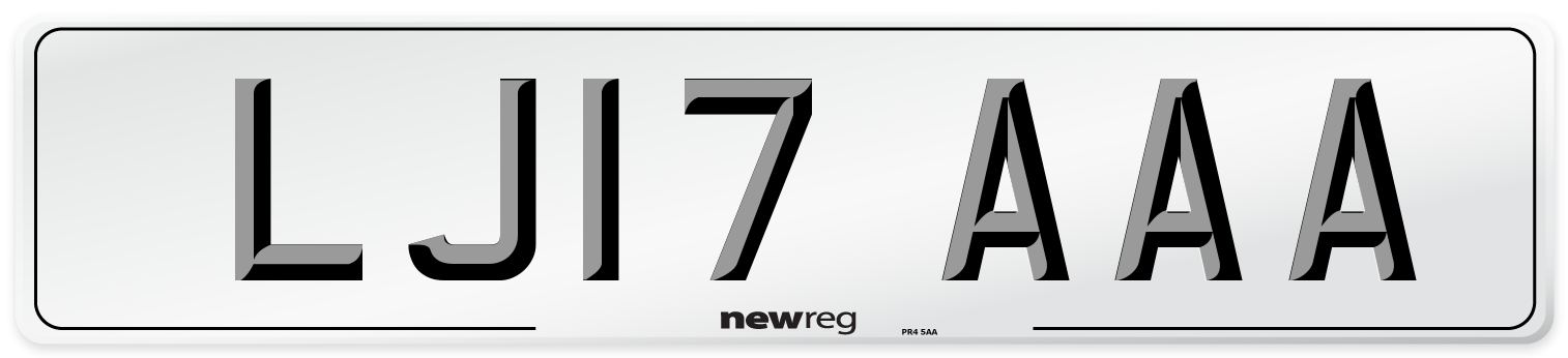 LJ17 AAA Number Plate from New Reg